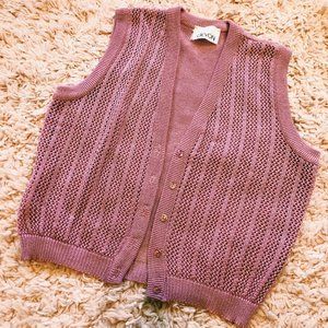 Vintage Devon Lilac Pink Sleeveless Vest